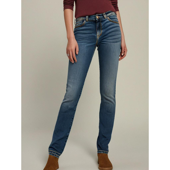 Old Navy Women's Size 10 Blue Flex Skinny Dark Wash Cotton Blend Stretch Jeans - Picture 1 of 12